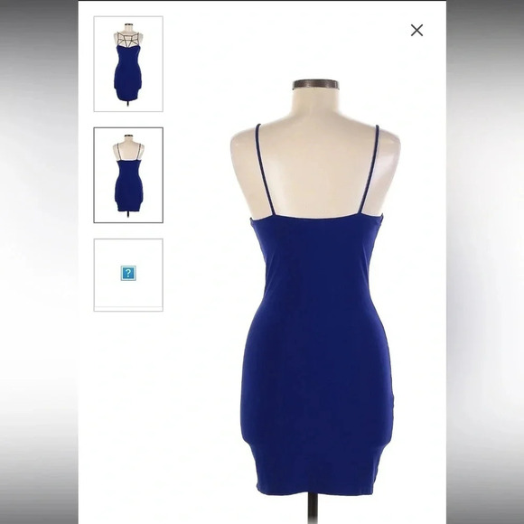 FOREIGN EXCHANGE BLUE DRESS SIZE SMALL - Picture 2 of 2
